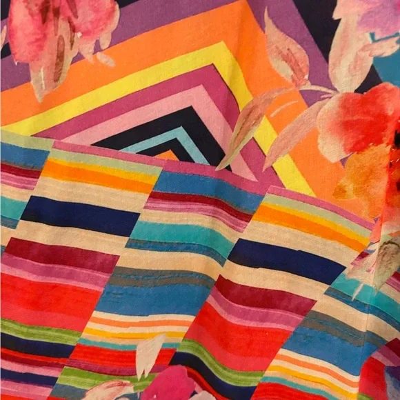 Johnny Was EUC Summer Stripes Maxi Kaftan dress - Picture 10 of 12